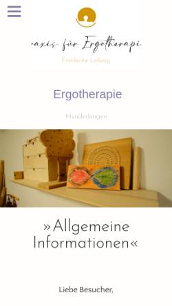 Vorschau der mobilen Webseite www.ergotherapie-leibing.de, Ergotherapie Leibing