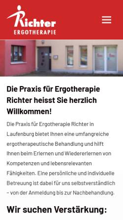 Vorschau der mobilen Webseite www.ergotherapie-richter.com, Praxis für Ergotherapie, Marion Richter