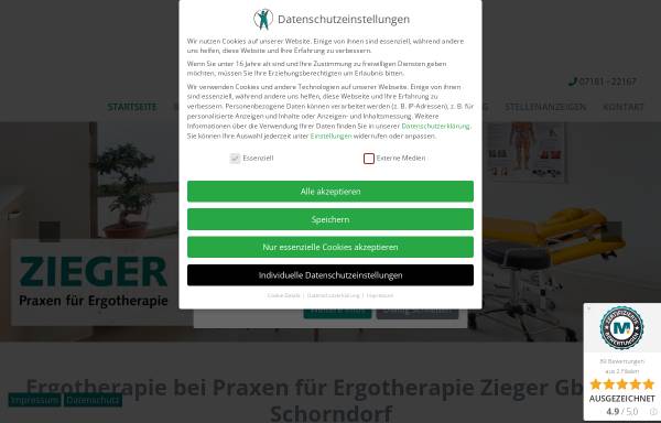 Vorschau von ergoschorndorf.de, Zieger · Praxis für Ergotherapie