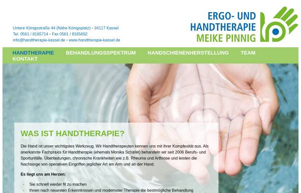 Vorschau von www.handtherapie-kassel.de, Praxis für Ergotherapie Katarzyna Aldona Sochacki