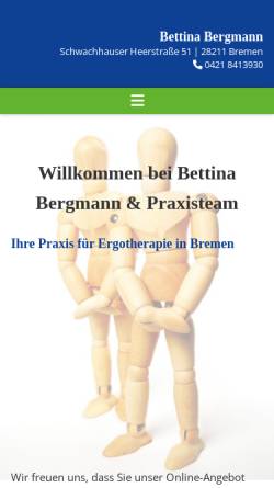Vorschau der mobilen Webseite www.ergopraxis-bremen.de, Heike Lompe und Bettina Bergmann