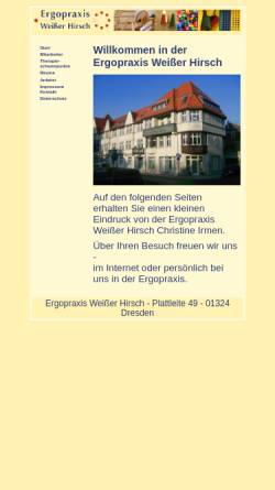 Vorschau der mobilen Webseite www.ergopraxis-weisser-hirsch.de, Ergopraxis Weißer Hirsch
