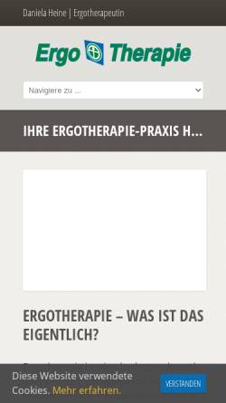 Vorschau der mobilen Webseite www.ergotherapie-heine.de, Praxis für Ergotherapie - Daniela Heine