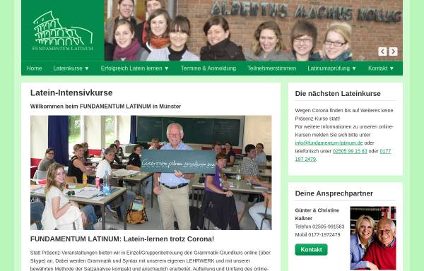 Vorschau von www.fundamentum-latinum.de, Fundamentum Latinum