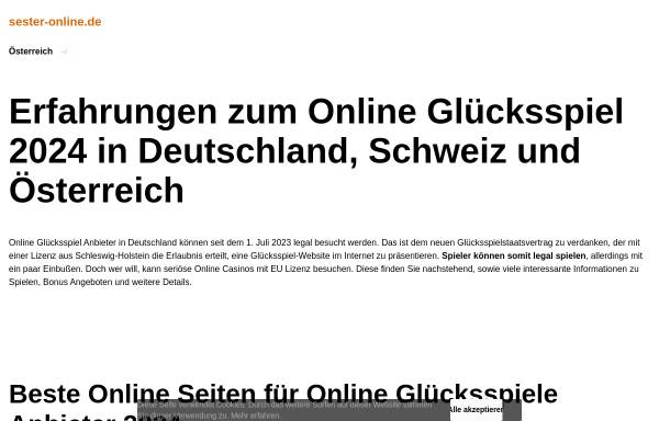 Vorschau von www.sester-online.de, Internetadressen für den Englischunterricht