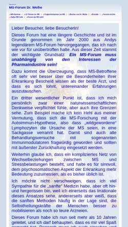 Vorschau der mobilen Webseite www.ms-forum-weihe.de, MS-Forum Dr. Weihe