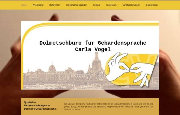 Vorschau von www.carla-vogel.eu, Dolmetschbüro für Gebärdensprache Carla Vogel