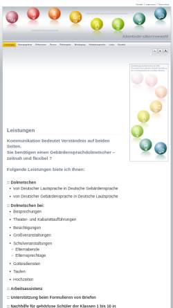 Vorschau der mobilen Webseite www.gebaerdenwelt.de, Gebärdenwelt - Antje Scheidig