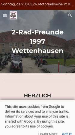 Vorschau der mobilen Webseite www.motorrad.ag.vu, Motorradfahrer im Raum Günzburg