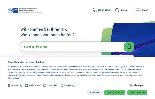 Vorschau von www.ihk-niederrhein.de, Niederrheinische Industrie- und Handelskammer Duisburg Wesel Kleve