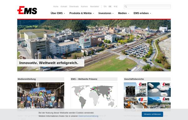 Vorschau von www.ems-group.com, Ems-Chemie (Deutschland) GmbH