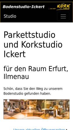 Vorschau der mobilen Webseite www.kork-ickert.de, Kork-Ickert, Una Ickert