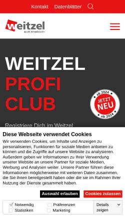 Vorschau der mobilen Webseite www.weitzel-gmbh.de, Weitzel GmbH & Co.KG