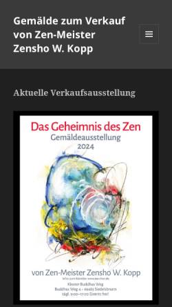 Vorschau der mobilen Webseite www.zen-malerei.de, Zen-Malerei von Zen-Meister Zensho W. Kopp