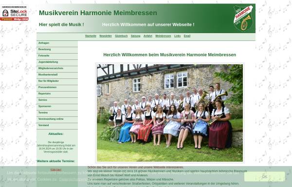 Vorschau von www.harmonie-meimbressen.de, Musikverein Harmonie Meimbressen