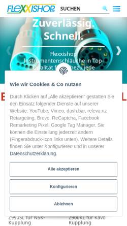 Vorschau der mobilen Webseite www.flexxishop.de, Flexxishop.de