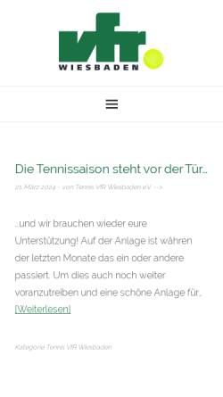 Vorschau der mobilen Webseite vfrwi-tennis.de, VfR Wiesbaden - Tennisabteilung