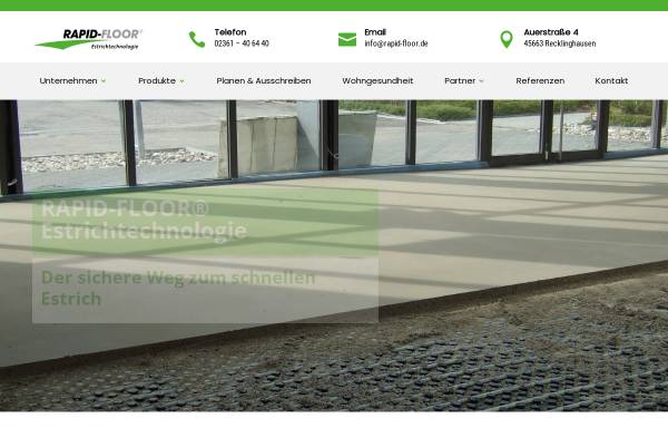Vorschau von www.rapid-floor.de, Rapid-Floor Estrichtechnologie GmbH