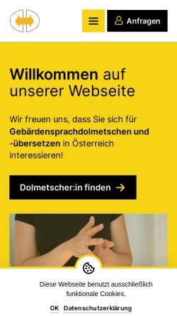 Vorschau der mobilen Webseite www.oegsdv.at, OeGSDV - Österreichischer Gebärdensprach-DolmetscherInnen-Verband