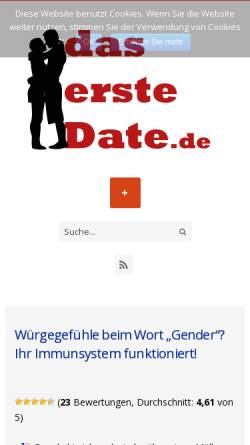 Vorschau der mobilen Webseite daserstedate.de, Das erste Date