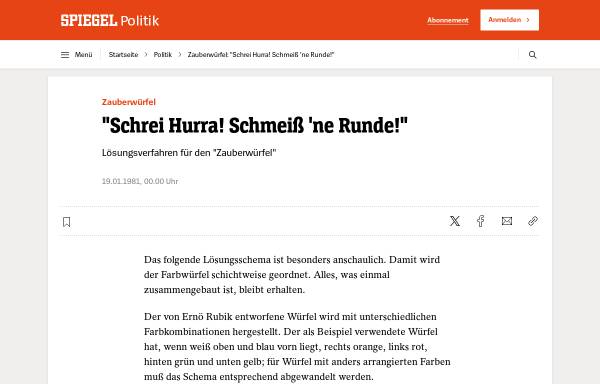 Vorschau von www.spiegel.de, Spiegel.de, Schrei Hurra! Schmeiß 'ne Runde!