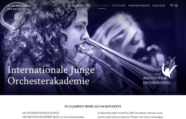 Vorschau von www.ijoa.de, IJOA - Internationale junge Orchester Akademie