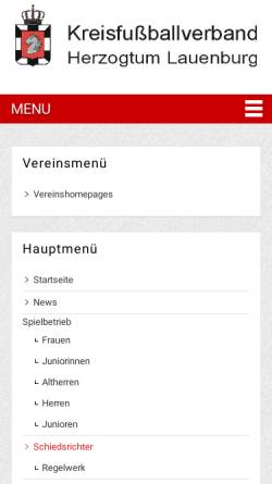 Vorschau der mobilen Webseite www.kfvrz.de, KFV Herzogtum Lauenburg