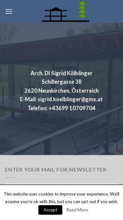 Vorschau der mobilen Webseite seelenhaus-architektur.at, Kölblinger, Sigrid