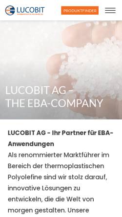 Vorschau der mobilen Webseite www.lucobit.de, LUCOBIT AG
