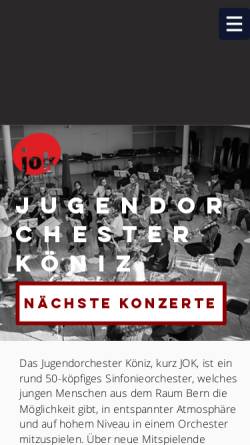 Vorschau der mobilen Webseite www.jugendorchester.ch, Jugendorchester Köniz
