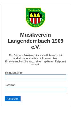 Vorschau der mobilen Webseite www.musikverein-langendernbach.de, Musikverein Langendernbach 1909 e.V.