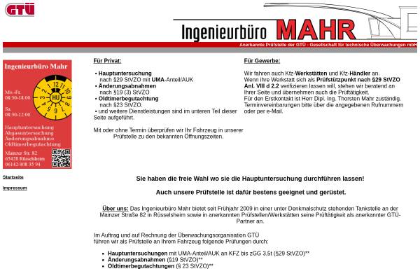 Vorschau von www.ing-mahr.de, Ingenieurbüro Mahr