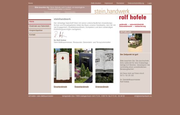 Vorschau von www.steinhandwerk.eu, Hofele, Rolf