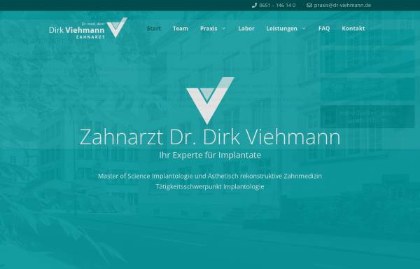 Vorschau von dr-viehmann.de, Dr. med. dent. Dirk Viehmann