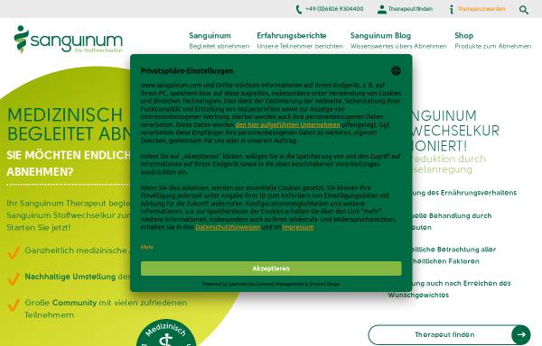 Vorschau von www.sanguinum.com, Sanguinum Gesundheitszentrum Uhlenhorst