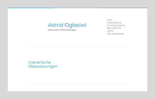 Vorschau von www.ogbeiwi.de, Astrid Ogbeiwi