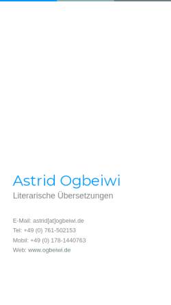 Vorschau der mobilen Webseite www.ogbeiwi.de, Astrid Ogbeiwi