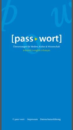 Vorschau der mobilen Webseite www.pass-wort.eu, Pass>wort Nicole Stange-Egert