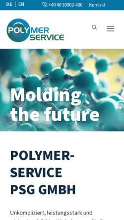 Vorschau der mobilen Webseite www.polymer-service.de, Polymer Service GmbH