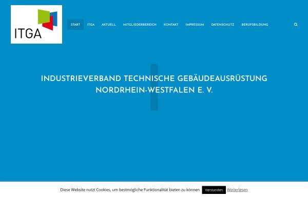 Vorschau von www.itga-nrw.de, Industrieverband Technische Gebäudeausrüstung Nordrhein-Westfalen e.V.