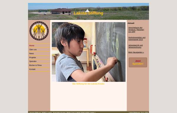 Vorschau von www.lakotastiftung.ch, Lakota-Stiftung