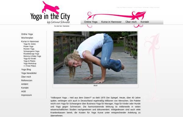 Vorschau von www.yoga-in-the-city.de, Yoga in the City, Corinna Schnelle
