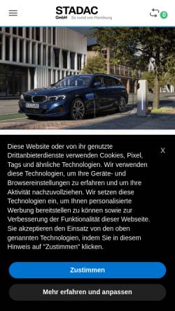 Vorschau der mobilen Webseite www.stadac.de, STADAC Automobilges. mbH & Co