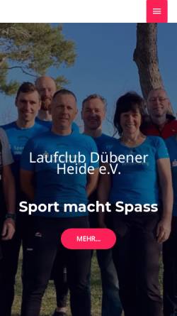 Vorschau der mobilen Webseite www.laufclub-radis.de, Laufclub LC Dübener Heide e.V