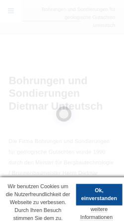 Vorschau der mobilen Webseite www.brunnenbau-unteutsch.de, Unteutsch, Dietmar