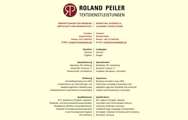 Vorschau von www.rolandpeiler.de, Roland Peiler Textdienstleistungen