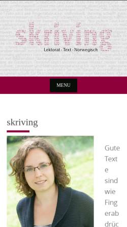 Vorschau der mobilen Webseite www.skriving.de, Skriving Maike Frie