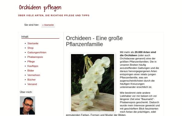 Vorschau von www.orchideen-pflegen.de, Orchideen-Pflegen