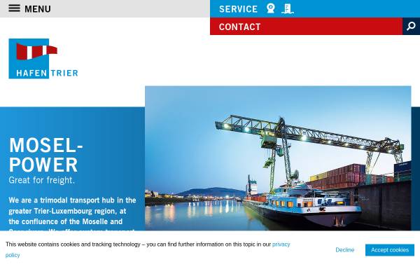 Vorschau von www.hafen-trier.de, Trierer Hafengesellschaft