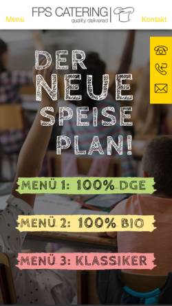 Vorschau der mobilen Webseite www.fps-catering.de, FPS Catering